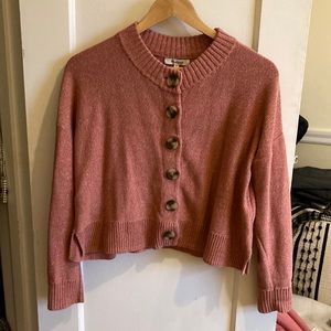 Madewell Broadway Cardigan Marled Rose size S